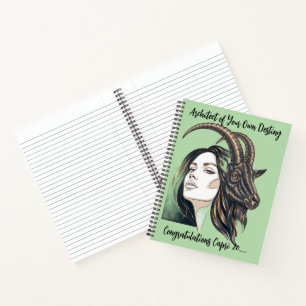The Capricorn Lady: Premium Handcrafted Custom Notebook