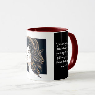 The Capricorn Lady: Sophisticated Two-Tone Mug