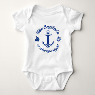 The Captain Is Always Right Baby Bodysuit