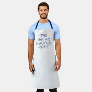 The Captain is always right nautical sailing rope Apron