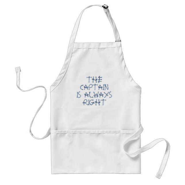 The Captain is always right nautical sailing rope Standard Apron (Front)