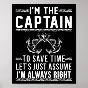 The Captain Of The Boat Poster