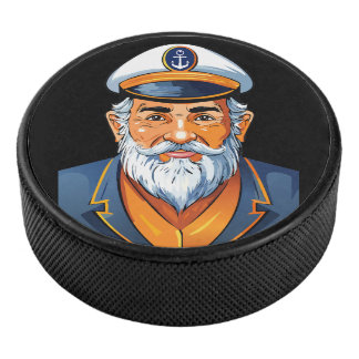 The captain of the ship hockey puck