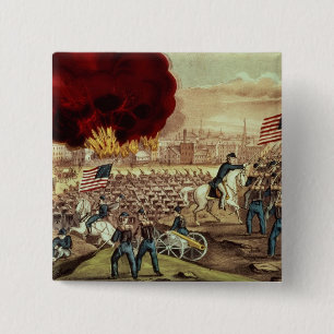 The Capture of Atlanta by the Union Army 15 Cm Square Badge
