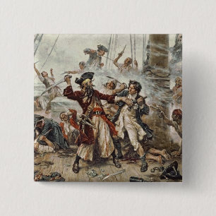 The Capture of Blackbeard 15 Cm Square Badge