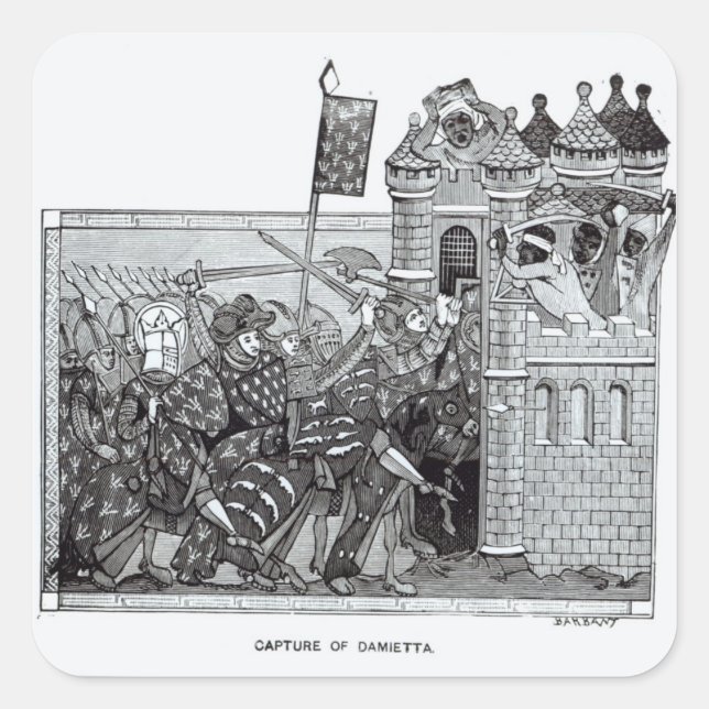 The Capture of Damietta in 1249 Square Sticker (Front)