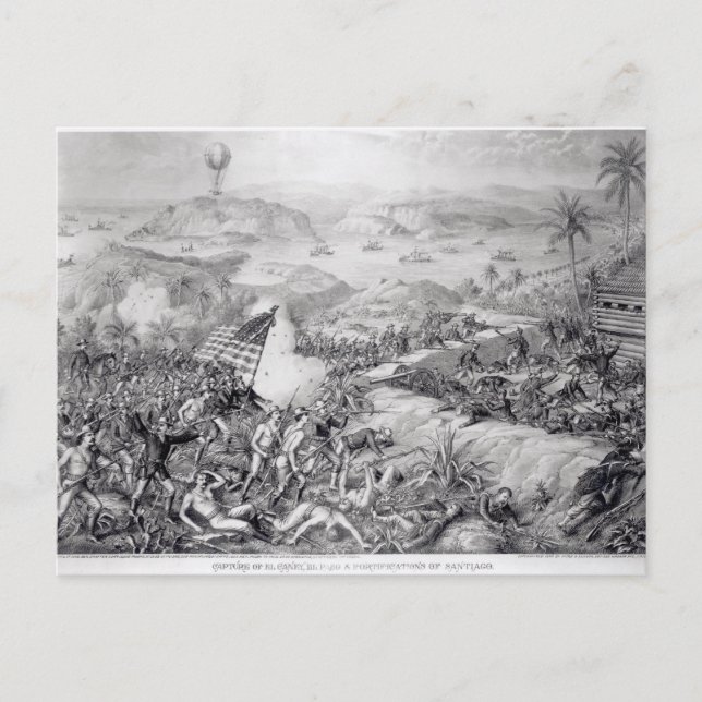 The Capture of El Caney, El Paso Postcard (Front)