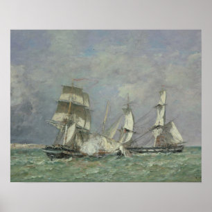 The Capture of the 'Petit Rodeur', 1878 (oil on ca Poster