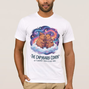 The Capybara Coven Cosmic Hugging Couple T-Shirt
