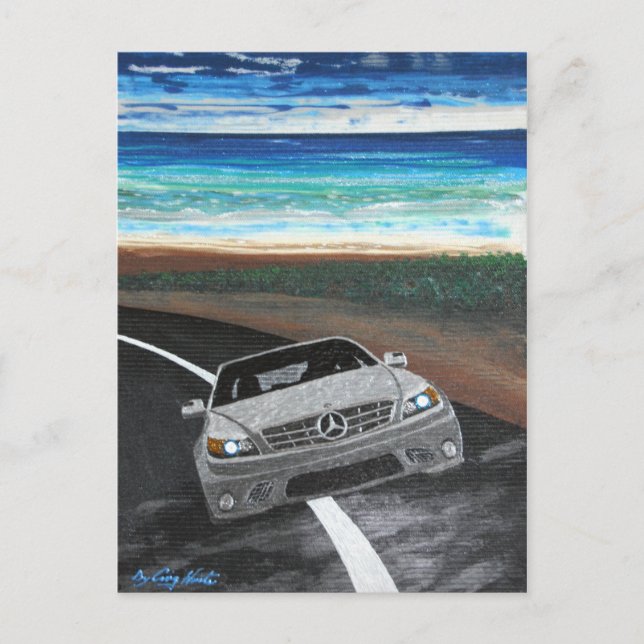 The car for Fred Postcard (Front)