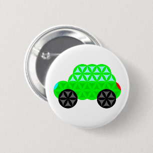 The Car Of Life - Sacred Shapes A2. 6 Cm Round Badge