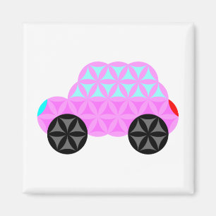 The Car Of Life - Sacred Shapes A3.Pink. Magnet