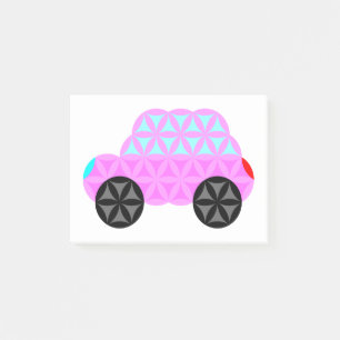 The Car Of Life - Sacred Shapes A3.Pink. Post-it Notes