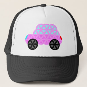 The Car Of Life - Sacred Shapes A3.Pink. Trucker Hat
