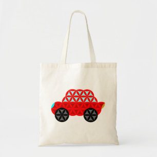 The Car Of Life - Sacred Shapes A3,Red. Tote Bag