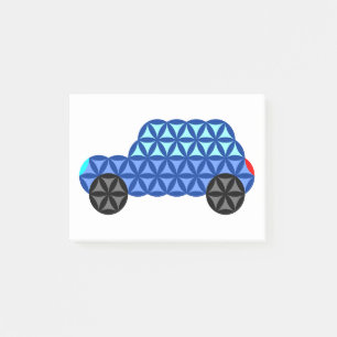 The Car Of Life - Sacred Shapes B1,Blue. Post-it Notes