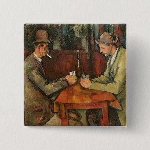 The Card Players, 1893-96 15 Cm Square Badge