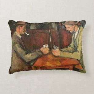 The Card Players, 1893-96 Decorative Cushion