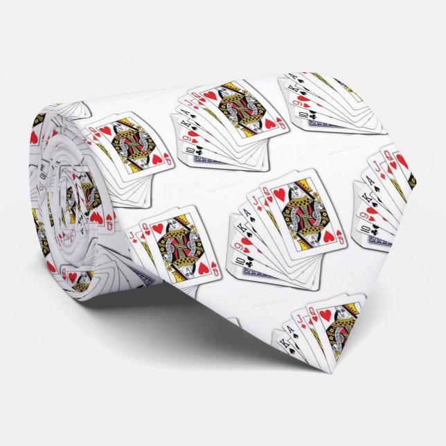 THE "CARD PLAYER'S TIE" TIE (Rolled)
