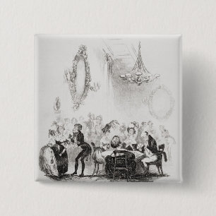 The card room at Bath 15 Cm Square Badge