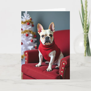 The card shows a cream-coloured French Bulldog