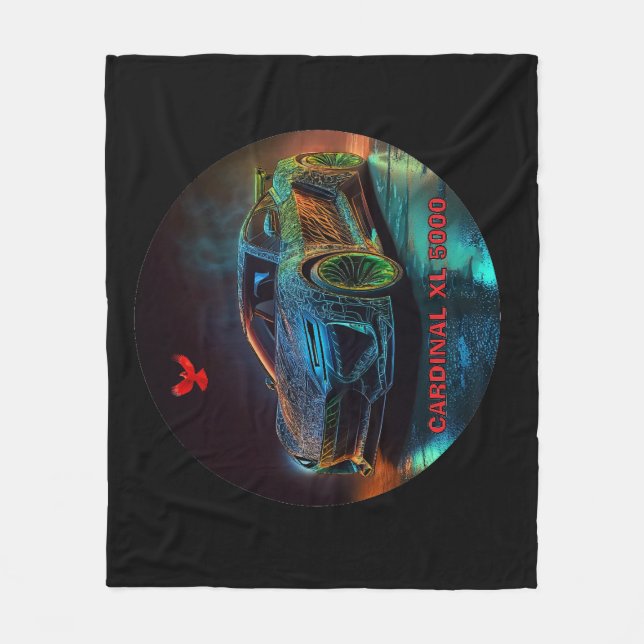 The Cardinal XL5000 Elite Sports Car Fleece Blanket (Front)