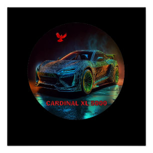 The Cardinal XL5000 Elite Sports Car Poster