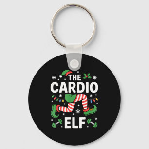 The Cardio Elf Funny Fitness Christmas Gym Workout Key Ring