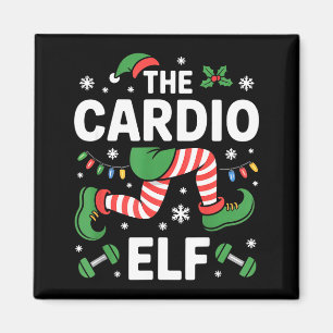The Cardio Elf Funny Fitness Christmas Gym Workout Magnet