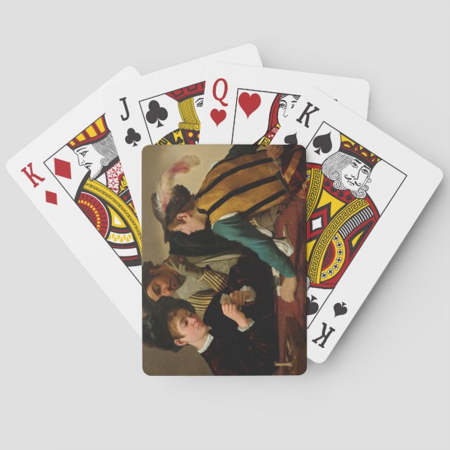 The Cardsharps, 1595 by Caravaggio Playing Cards (Back)