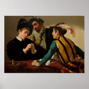 The Cardsharps by Caravaggio Poster