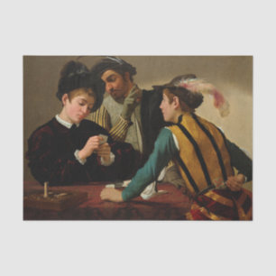 The Cardsharps by Caravaggio Tissue Paper