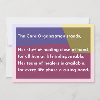 The Care Organisation stands Thank You Card