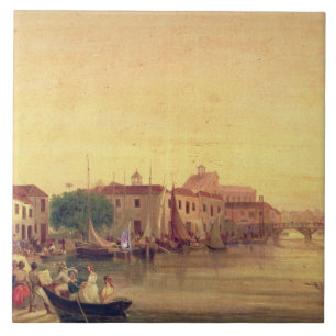 The Careenage, Bridgetown, Barbados, c.1848 Ceramic Tile