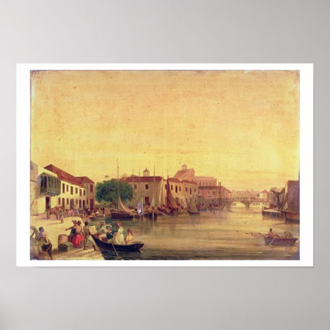 The Careenage, Bridgetown, Barbados, c.1848 Poster (Front)