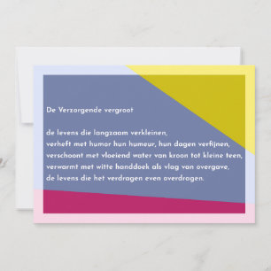 The Caregiver Enlarges Thank You Card