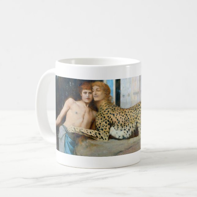 The Caresses, Fernand Khnopff Coffee Mug (Front Left)