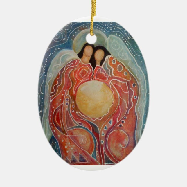 The Caretakers Ceramic Tree Decoration (Front)