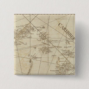 The Caribbean Islands, the Virgin Islands 15 Cm Square Badge
