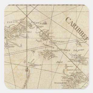 The Caribbean Islands, the Virgin Islands Square Sticker