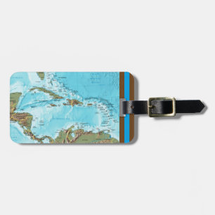 The Caribbean (map) Personalised Luggage Tag