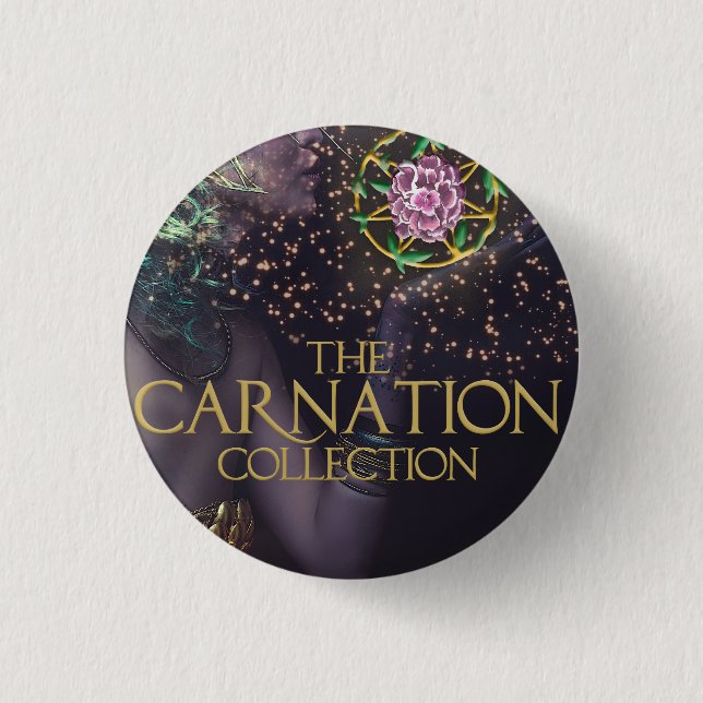 The Carnation collection 3 Cm Round Badge (Front)