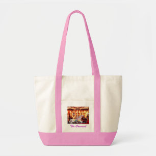 'The Carousel' Canvas Pocket Tote Bag