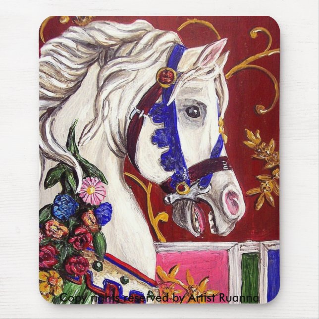 The Carousel Horse Mouse Pad (Front)