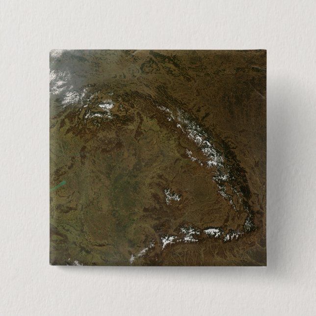 The Carpathian Mountains 15 Cm Square Badge (Front)