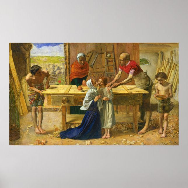 The Carpenter's Shop by John Everett Millais Poster (Front)