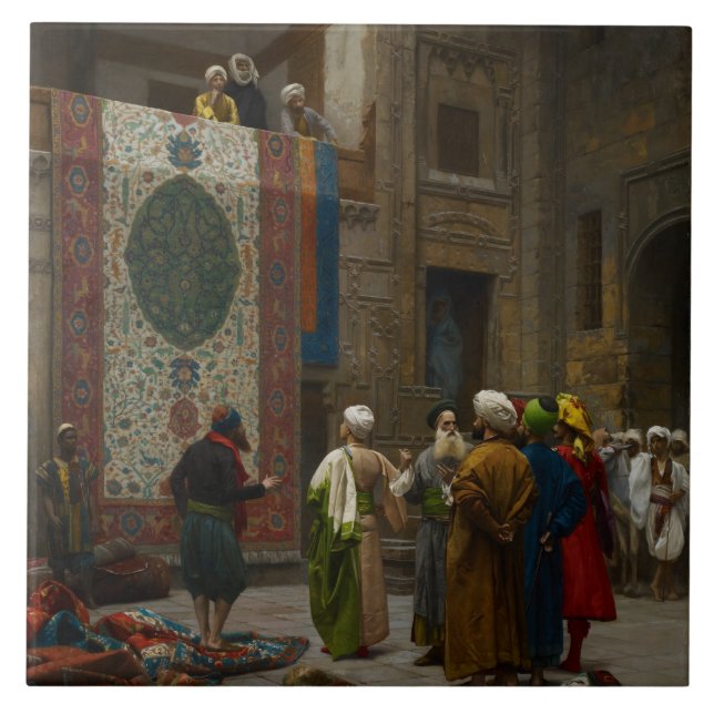 The Carpet Merchant, c.1887 (oil on canvas) Ceramic Tile (Front)