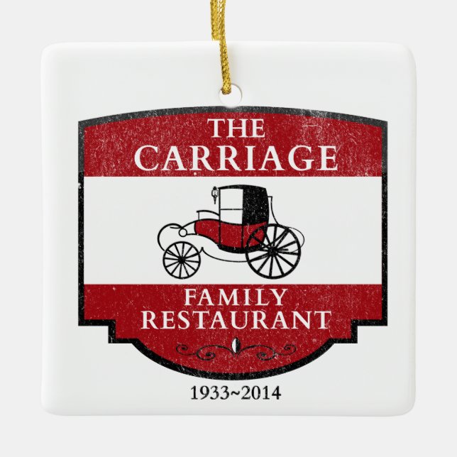 The Carriage House Restaurant La Mirada  Ceramic Ornament (Front)