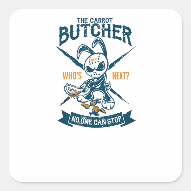 The Carrot Butcher Square Sticker (Front)