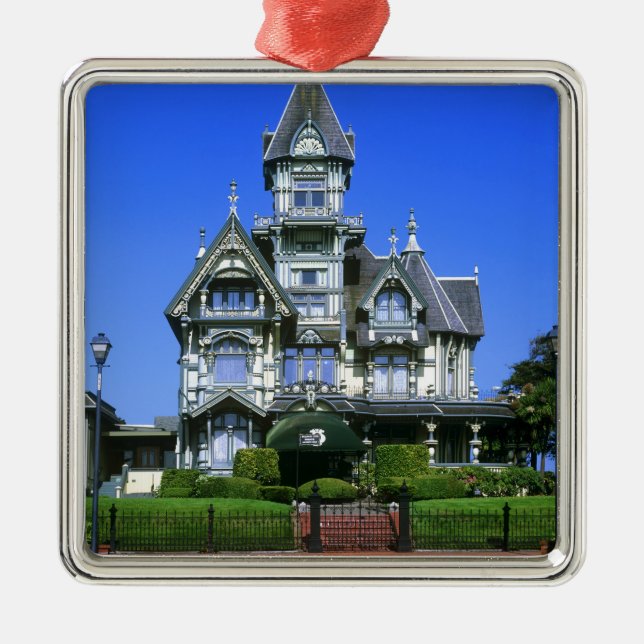The Carson Mansion in Eureka, California Metal Ornament (Front)